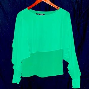 Zara blouse with open sleeves